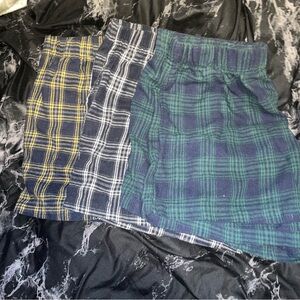 SHEIN Plaid Pajama Shorts with pockets Set size large